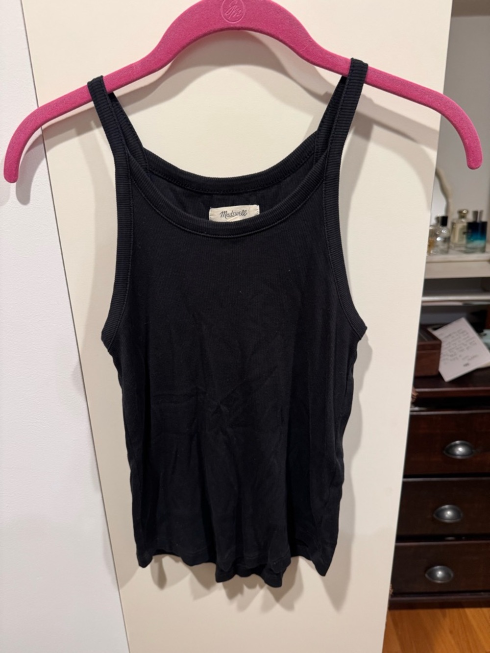 Madewell Supima Rib ’90s Tank | Size Medium | True Black